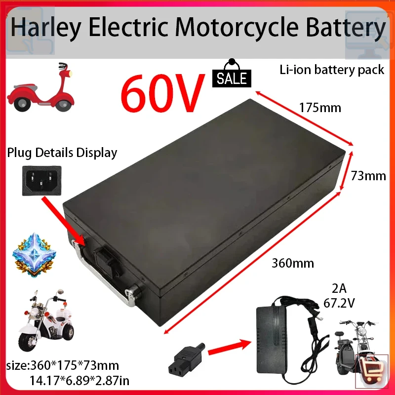 72V 30Ah Lifepo4 Battery Pack - Paket Baterai Li-ion Kapasitas Tinggi 60V