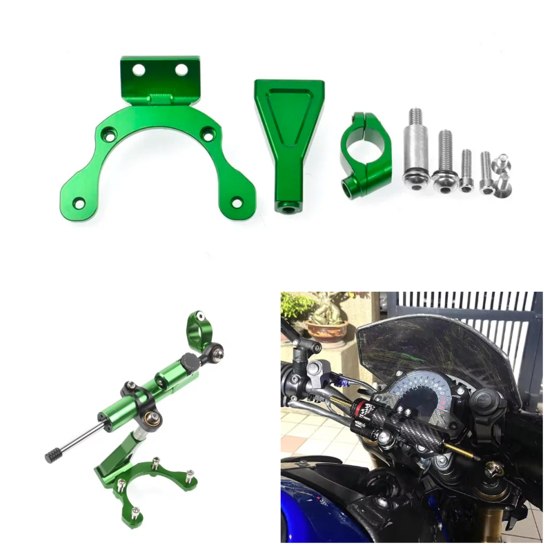 Steering Damper Stabilizer Kit Cnc - Peredam Kemudi Serat Karbon untuk Sepeda